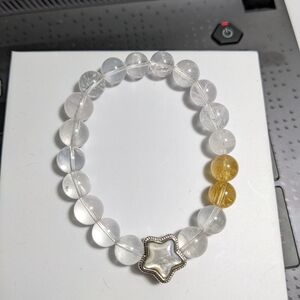Elegant Silver and Gold Beaded Bracelet